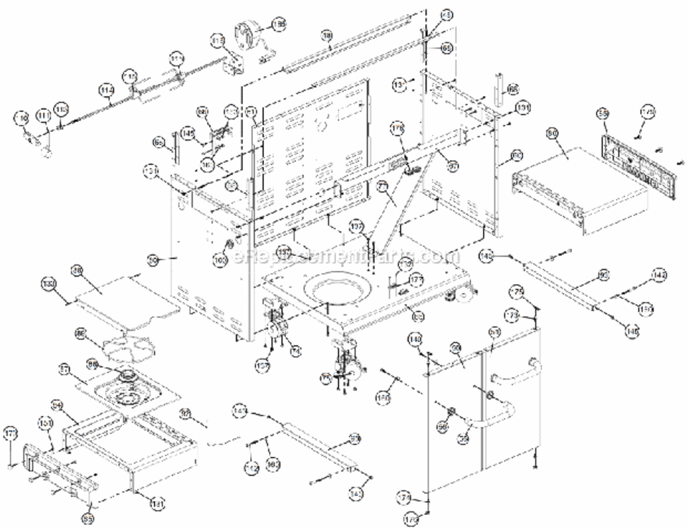 Page B Diagram and Parts List for 9225-84  Broil King Grill